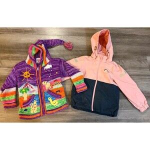 Lot of 2 coat Handmade kids Sweater Hoodie size 5T